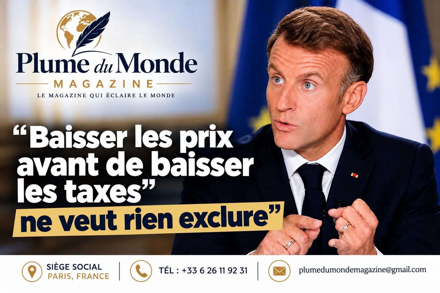 France: hausse de prix de carburant Macron réagit