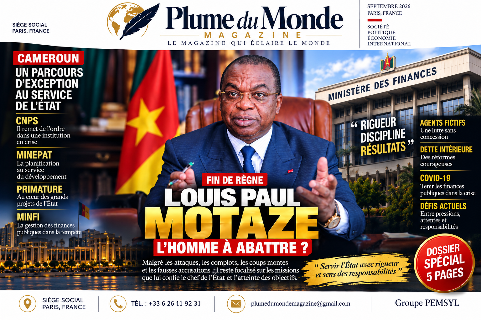 Cameroun: fin de règne Louis paul motaze l’homme à abattre?