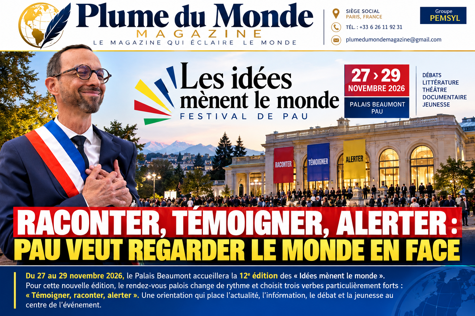 France: PAU — « LES IDÉES MÈNENT LE MONDE » 2026