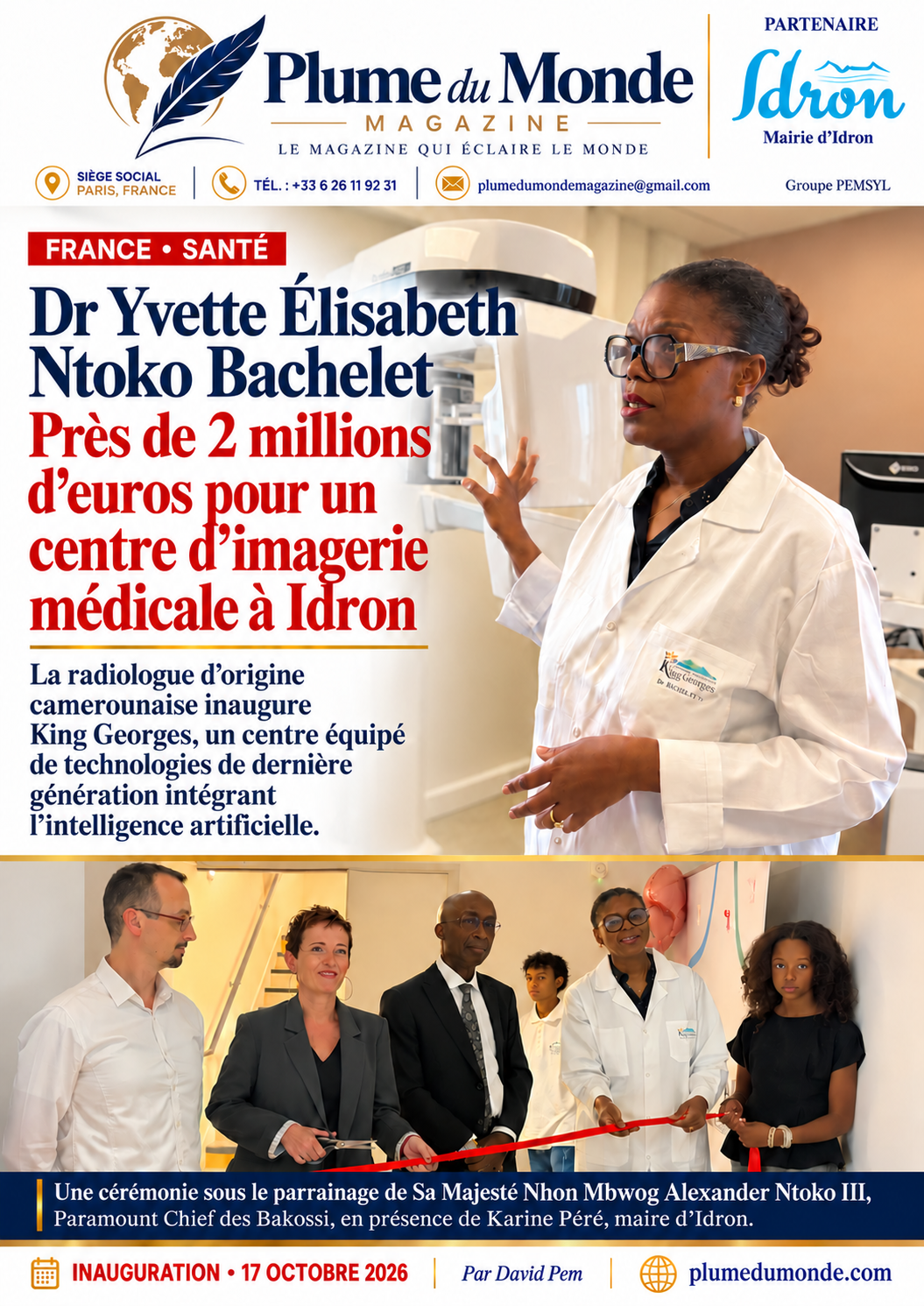 France : Yvette Élisabeth Ntoko Bachelet, radiologue d’origine camerounaise, investit près de 2 millions d’euros dans un centre d’imagerie médicale à Idron